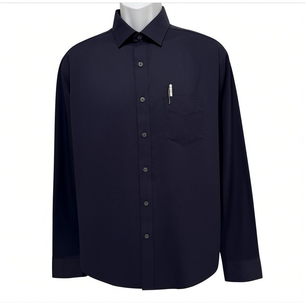 UNTUCKit Gironde Performance Shirt Men M Black Relaxed Long Sleeve Office Casual